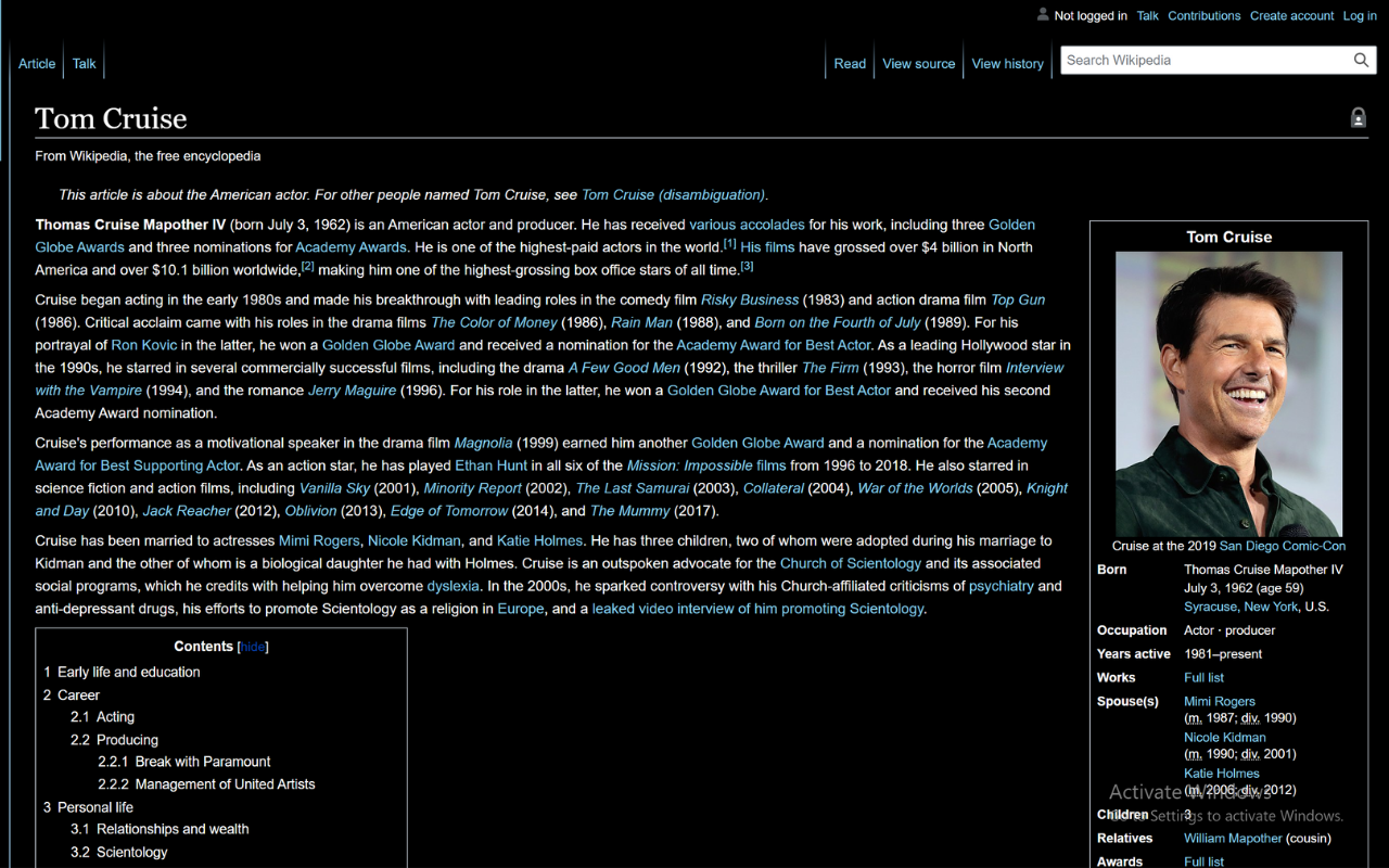 Wikipedia: Dark Mode截图4