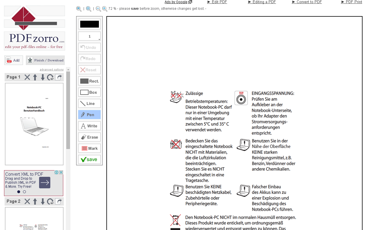 PDF Editor Extension - PDFzorro截图2