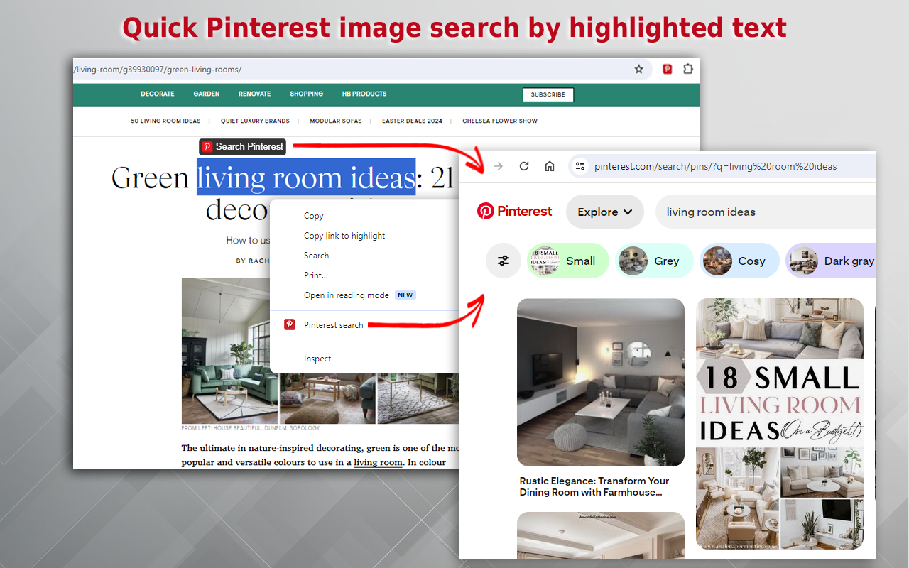 Pinterest 搜索截图1