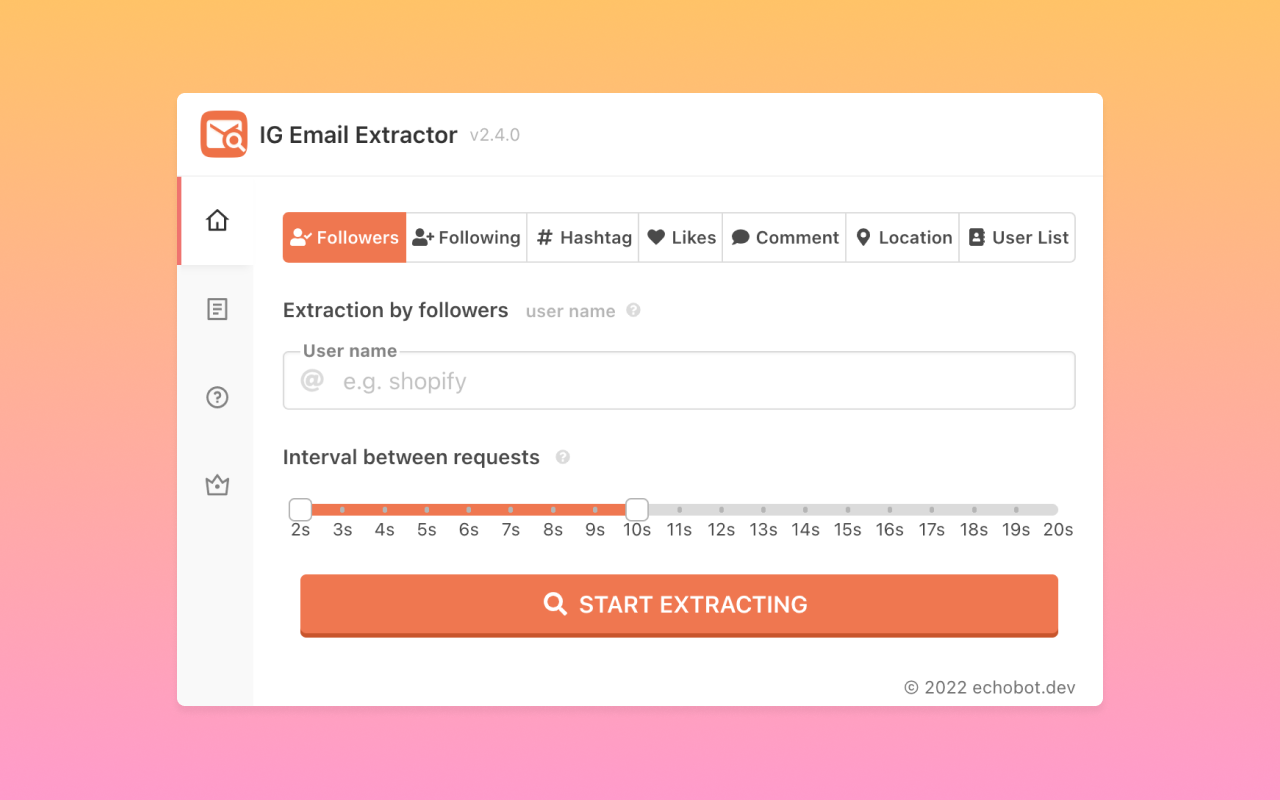 Email Scraper for Ins截图3