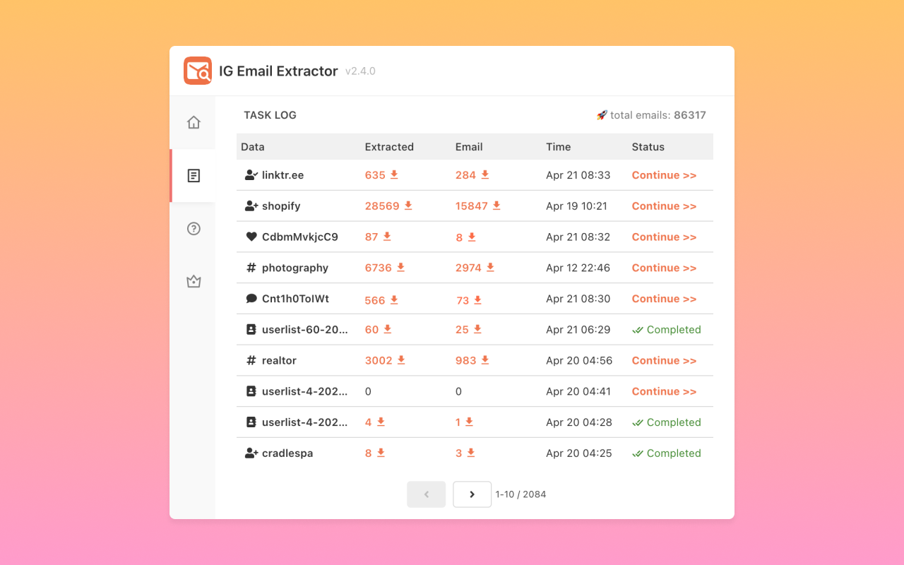 Email Scraper for Ins截图4