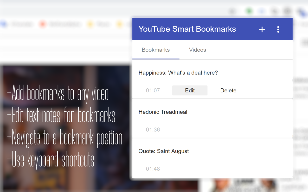 Smart Bookmarks for YouTube: Productivity Up截图1