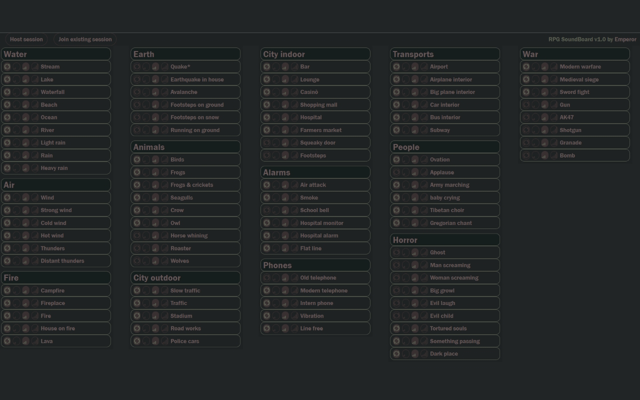 RPG SoundBoard截图1