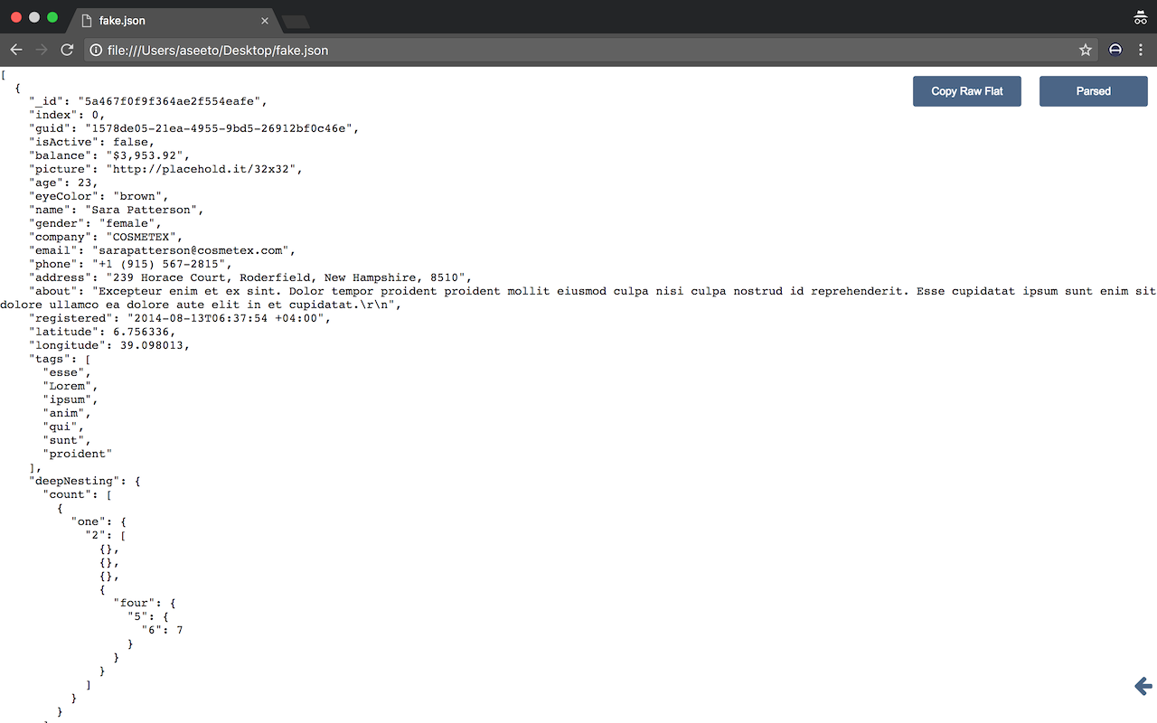 JSON Viewer React截图2