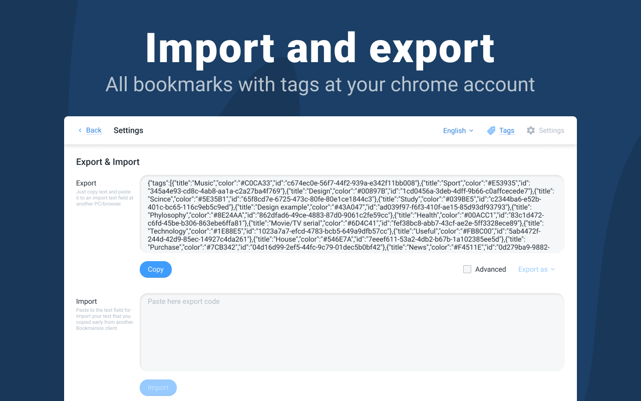 Bookmanize - 高级书签管理器截图2