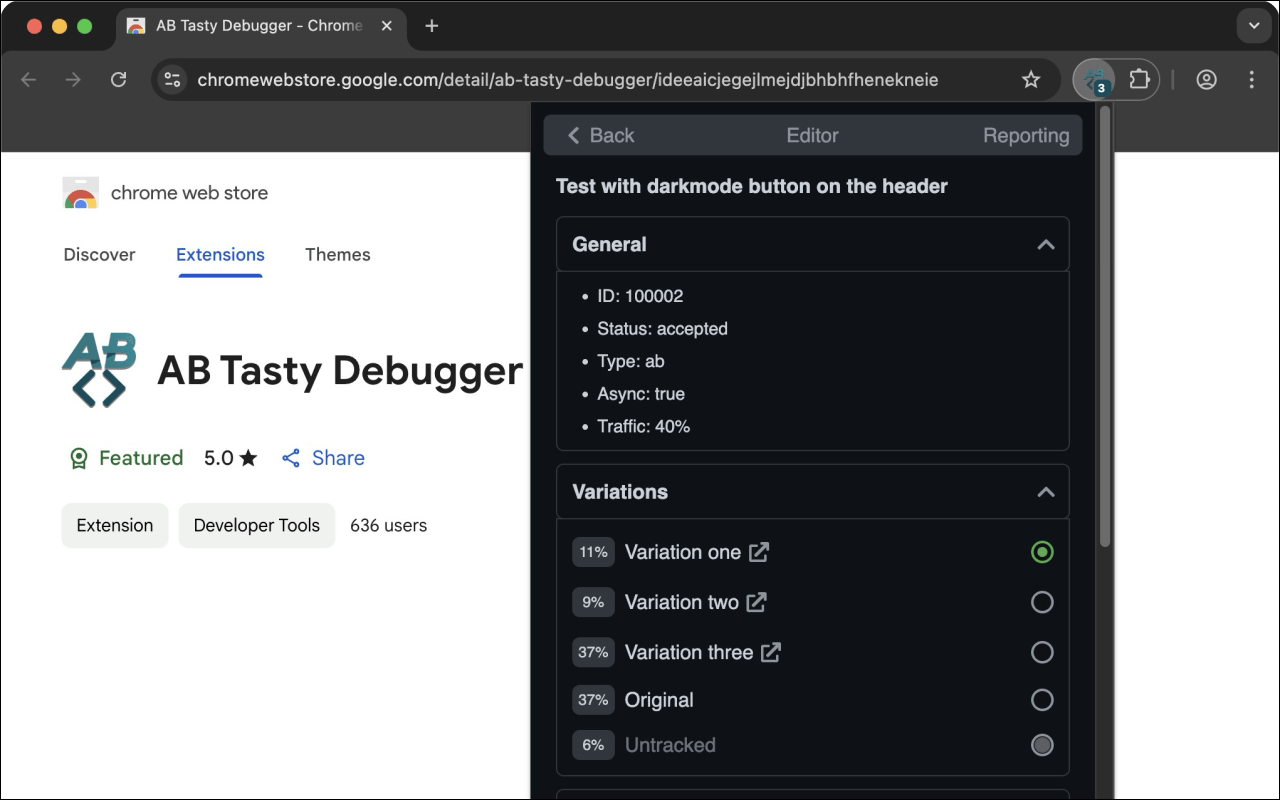 AB Tasty Debugger截图2