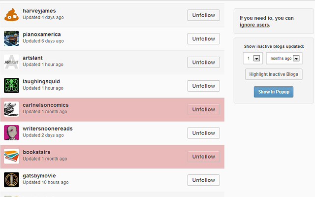 Tumblr Inactivity Checker截图2