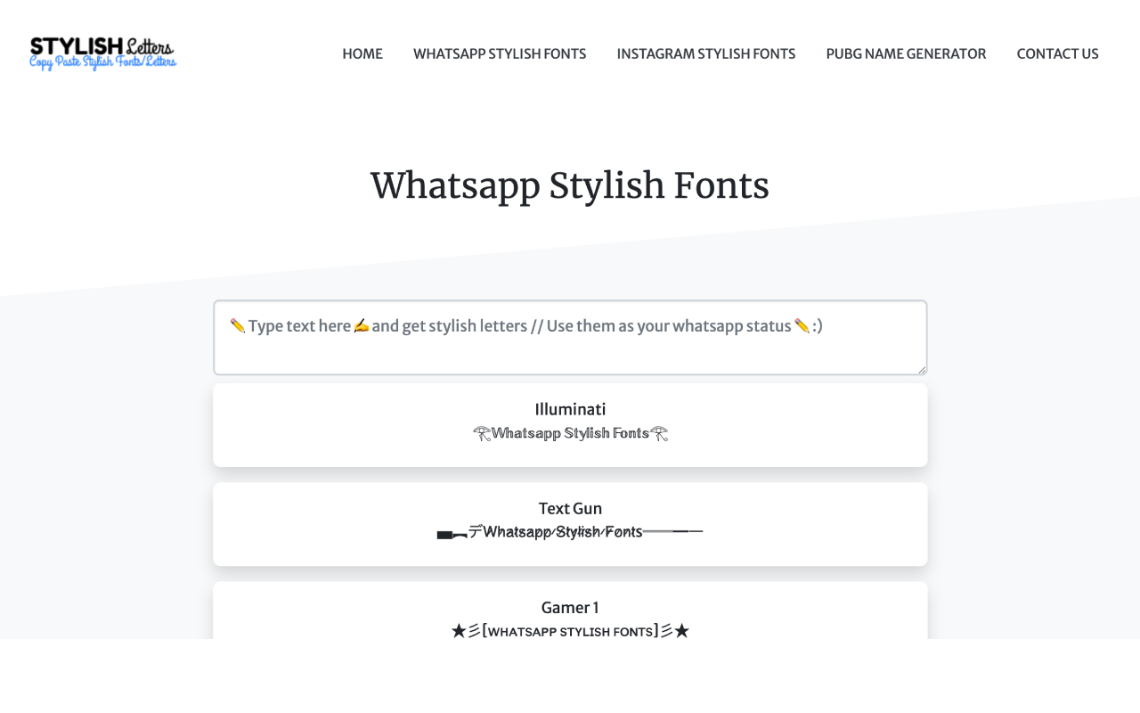 Stylish Fonts Generator(๐๐ธ๐น๐/๐๐ช๐ผ๐ฝ๐ฎ)ๆชๅพ4