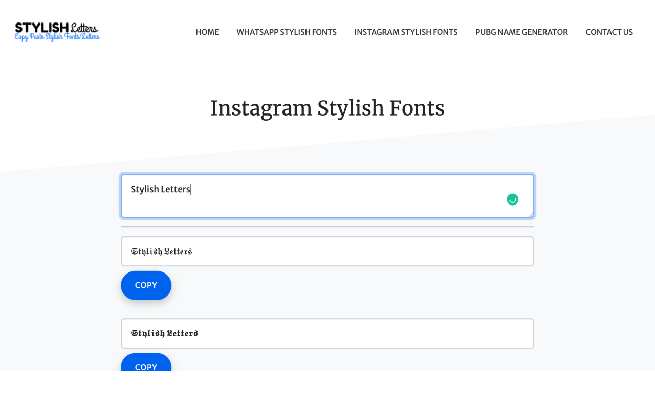 Stylish Fonts Generator(๐๐ธ๐น๐/๐๐ช๐ผ๐ฝ๐ฎ)ๆชๅพ5