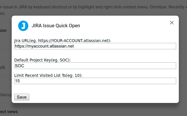 Jira Issue Quick Open截图2