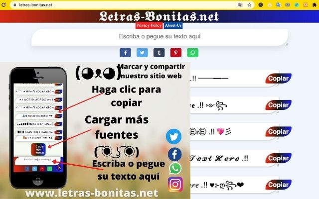 ▷Letras Bonitas⚡✅Copiar y Pegar fuentes𝕭截图1