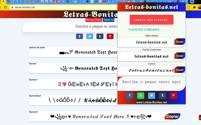 ▷Letras Bonitas⚡✅Copiar y Pegar fuentes𝕭截图3