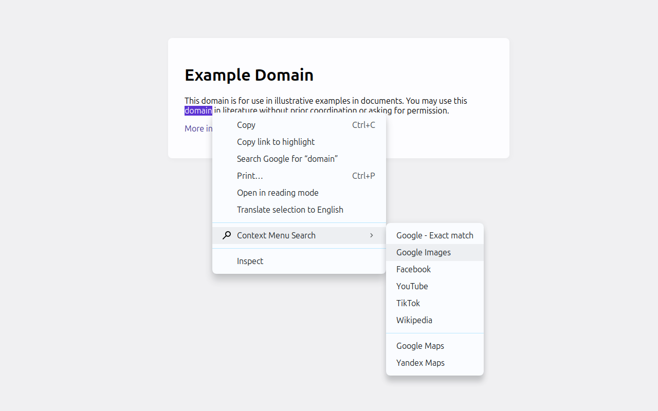 Context Menu Search截图1