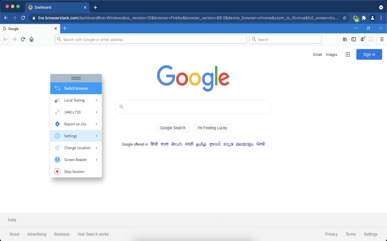 Browserstack Toolbar Toggle截图2