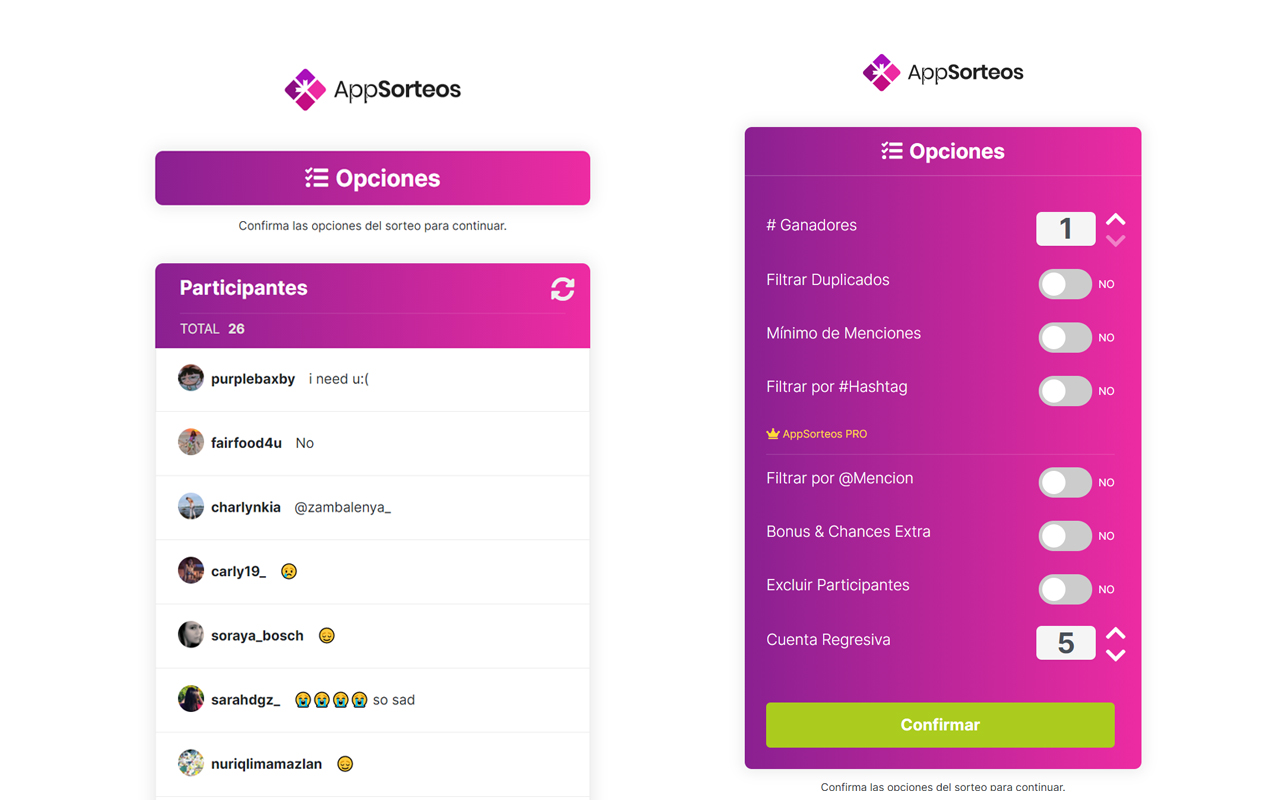 AppSorteos - Sorteos, Insights para Instagram截图4
