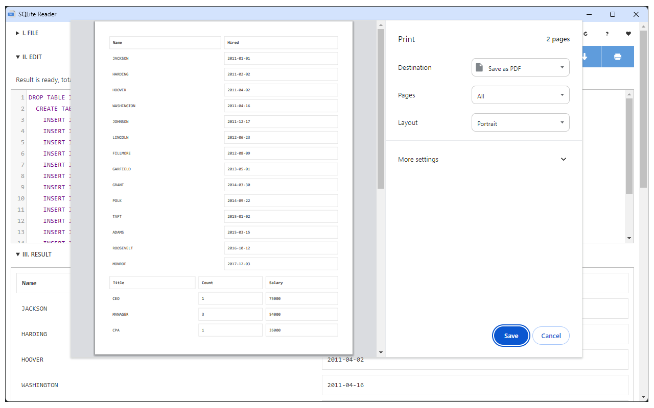 SQLite Reader截图1