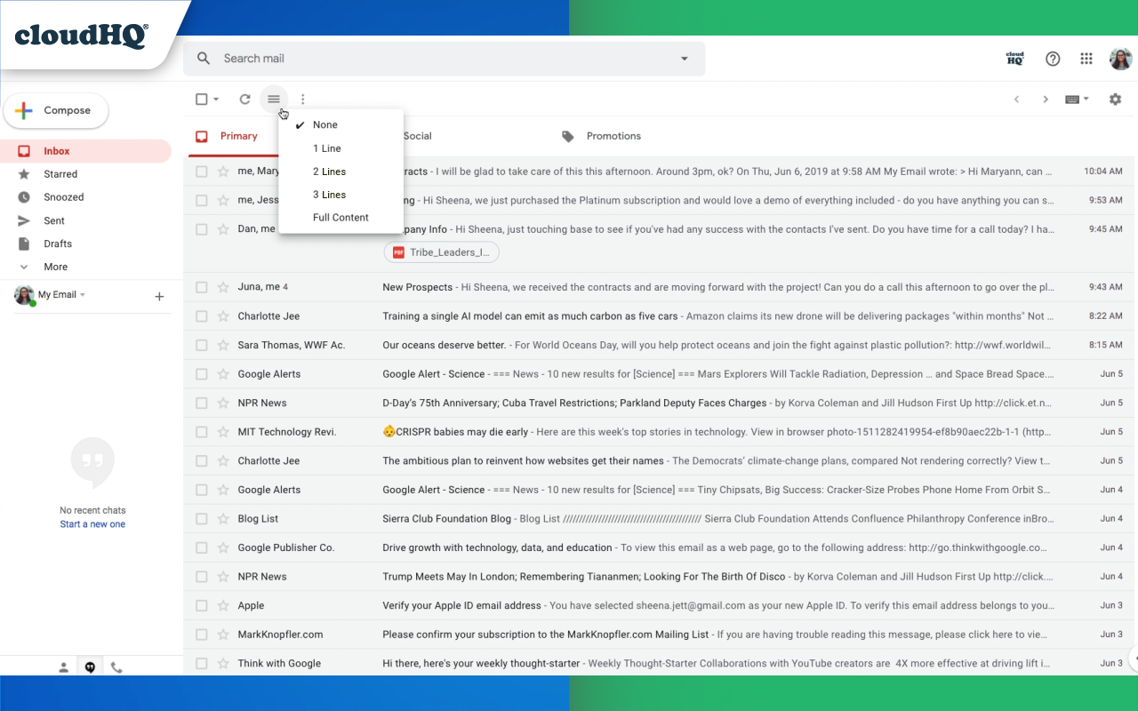 Gmail Message Preview by cloudHQ截图4