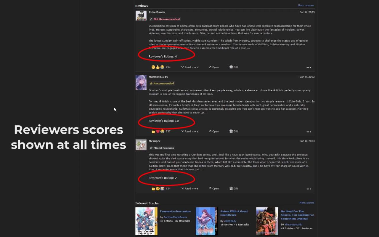 Comfortable MyAnimeList Dark Mode截图1