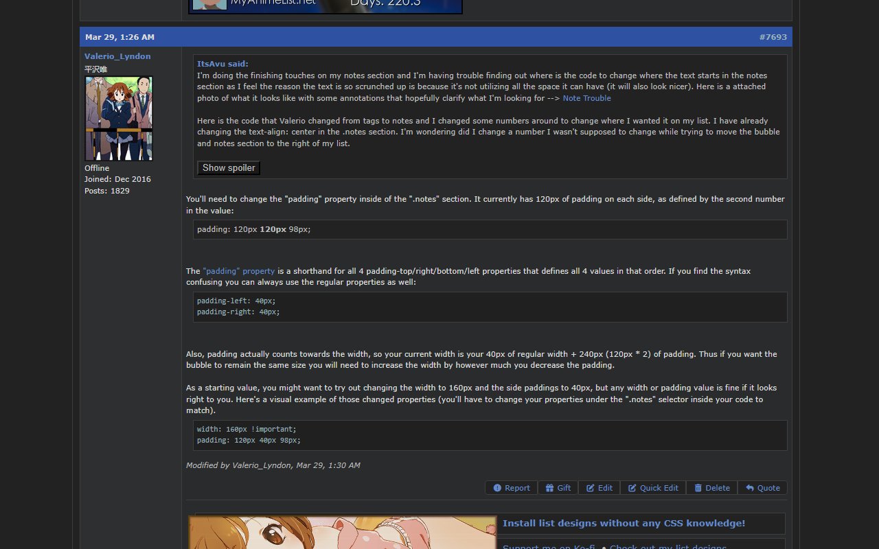 Comfortable MyAnimeList Dark Mode截图3
