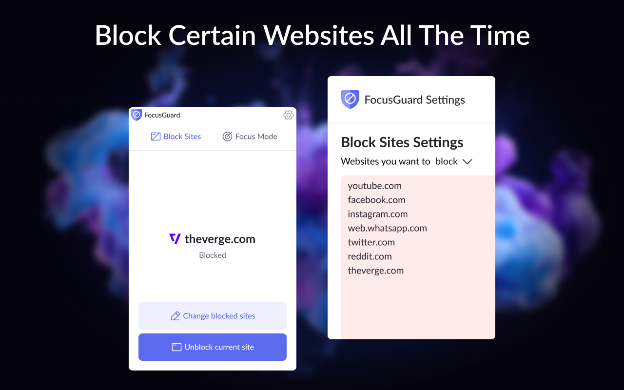 FocusGuard - Block Site & Focus Mode截图1