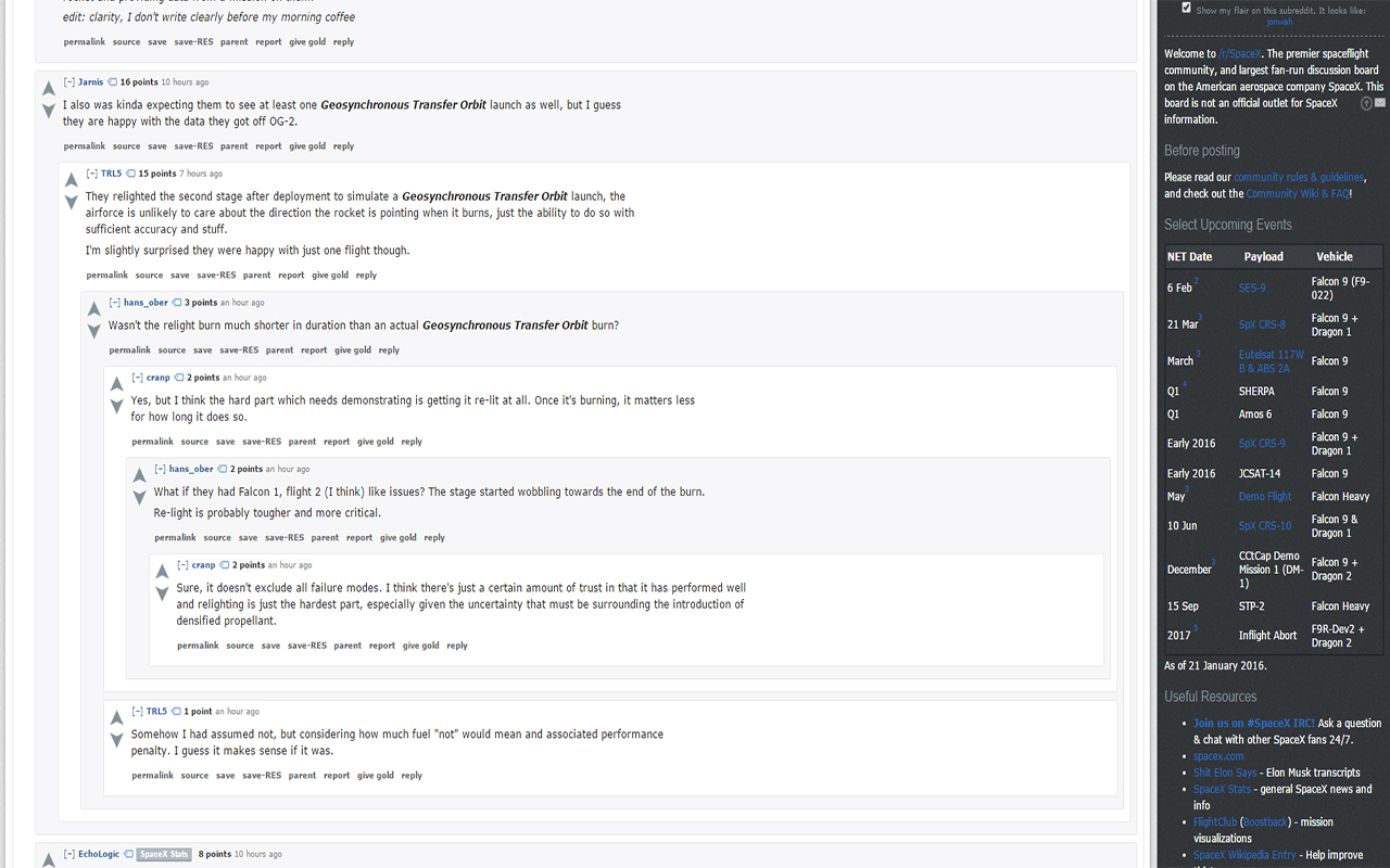 Reddit SpaceX Acronym Expander截图1