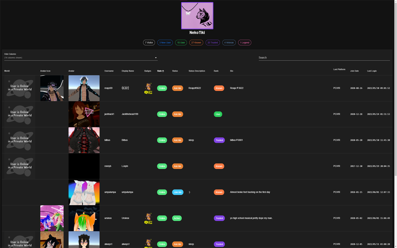 VRCe - Manage your VRChat experience.截图2