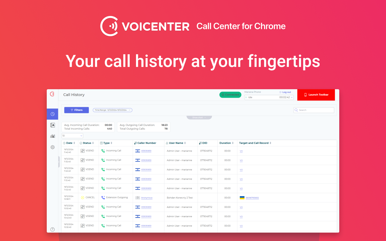 Voicenter Contact Center Chrome application截图3