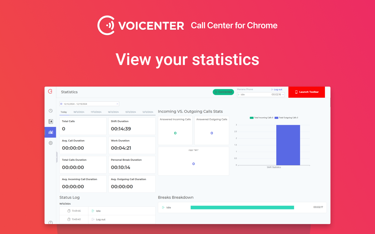 Voicenter Contact Center Chrome application截图5