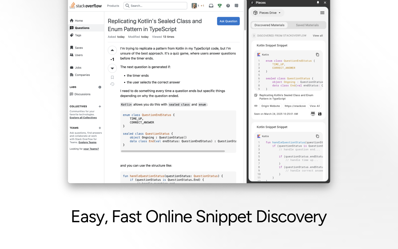 Pieces for Developers: Copilot & Code Capture截图4