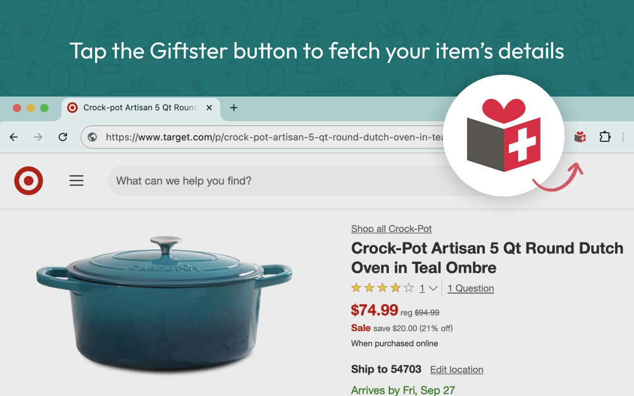 Add to Giftster Wish List Registry截图1