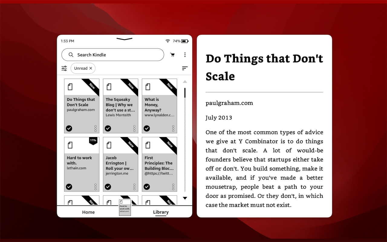 Send web articles to Kindle by KTool截图4
