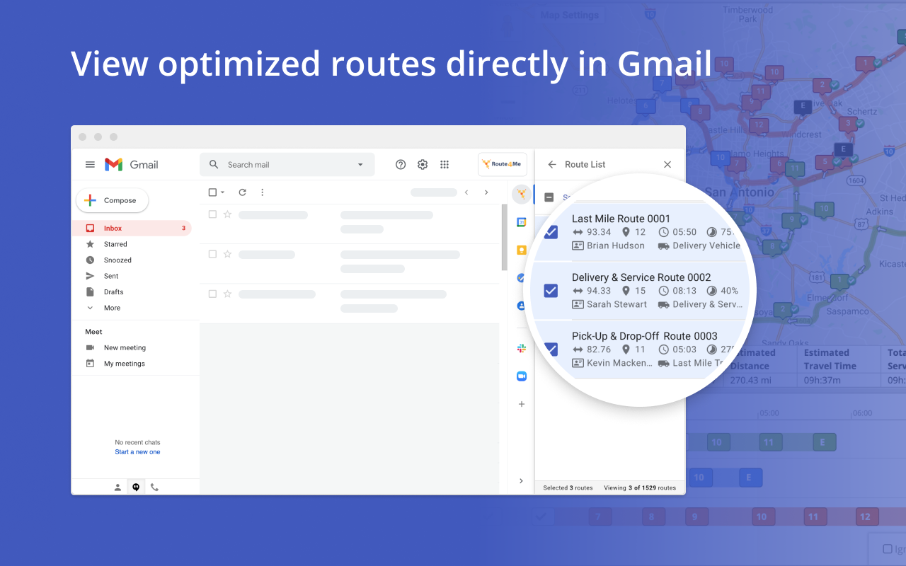 Route4Me Route Planner for Gmail截图2