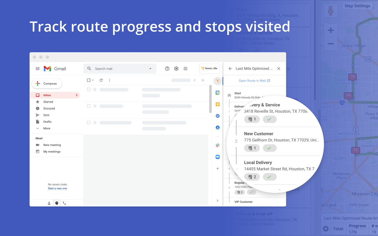 Route4Me Route Planner for Gmail截图4