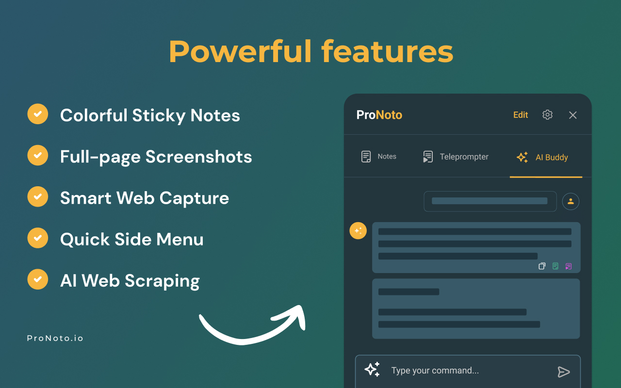 ProNoto: AI Notes, Teleprompter, AI Assistant, & Screenshots截图2