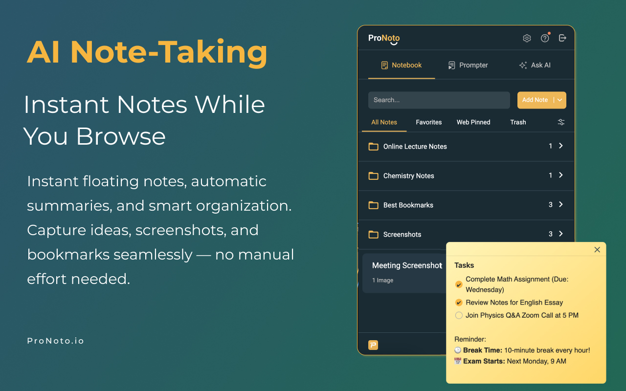 ProNoto: AI Notes, Teleprompter, AI Assistant, & Screenshots截图3