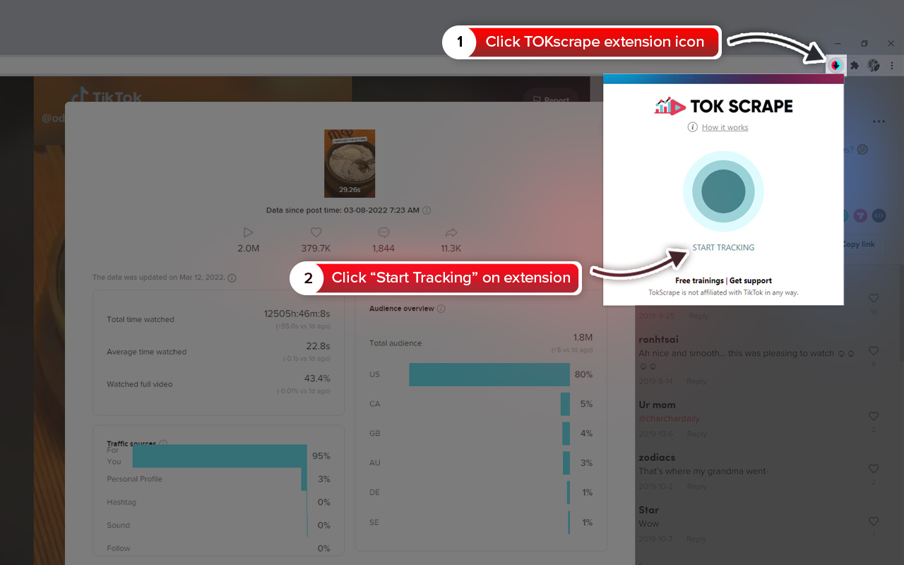 TOKscrape - TikTok Advanced Analytics Tool截图2