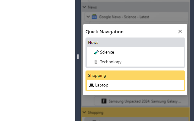 Tab Nodes Tree - Vertical Tree Style Tabs in Side Panel截图4