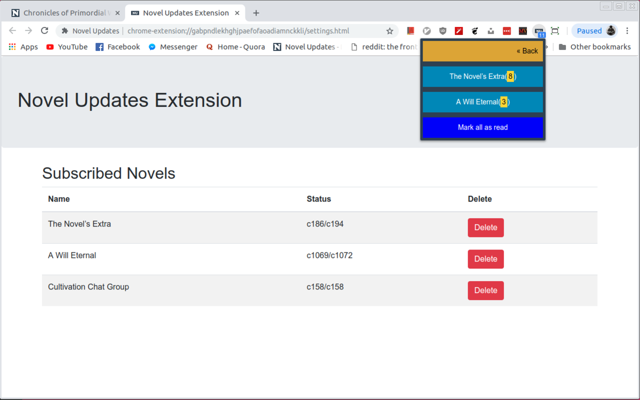 Novel Updates Tracker截图3