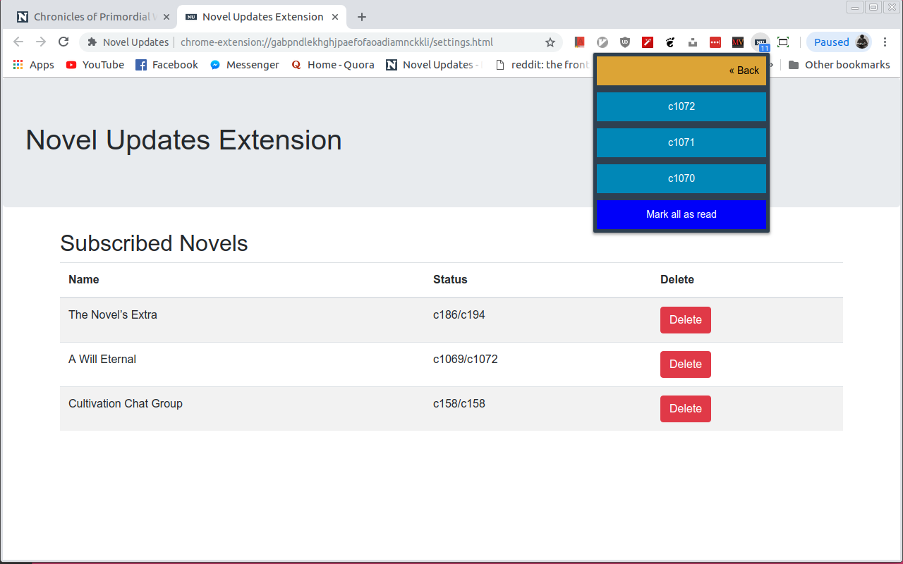 Novel Updates Tracker截图4