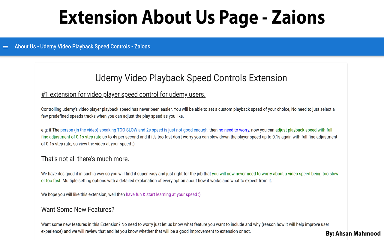 Udemy Video Playback Speed Controls截图3