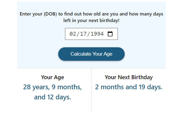 Age Calculator by Birthdate截图1