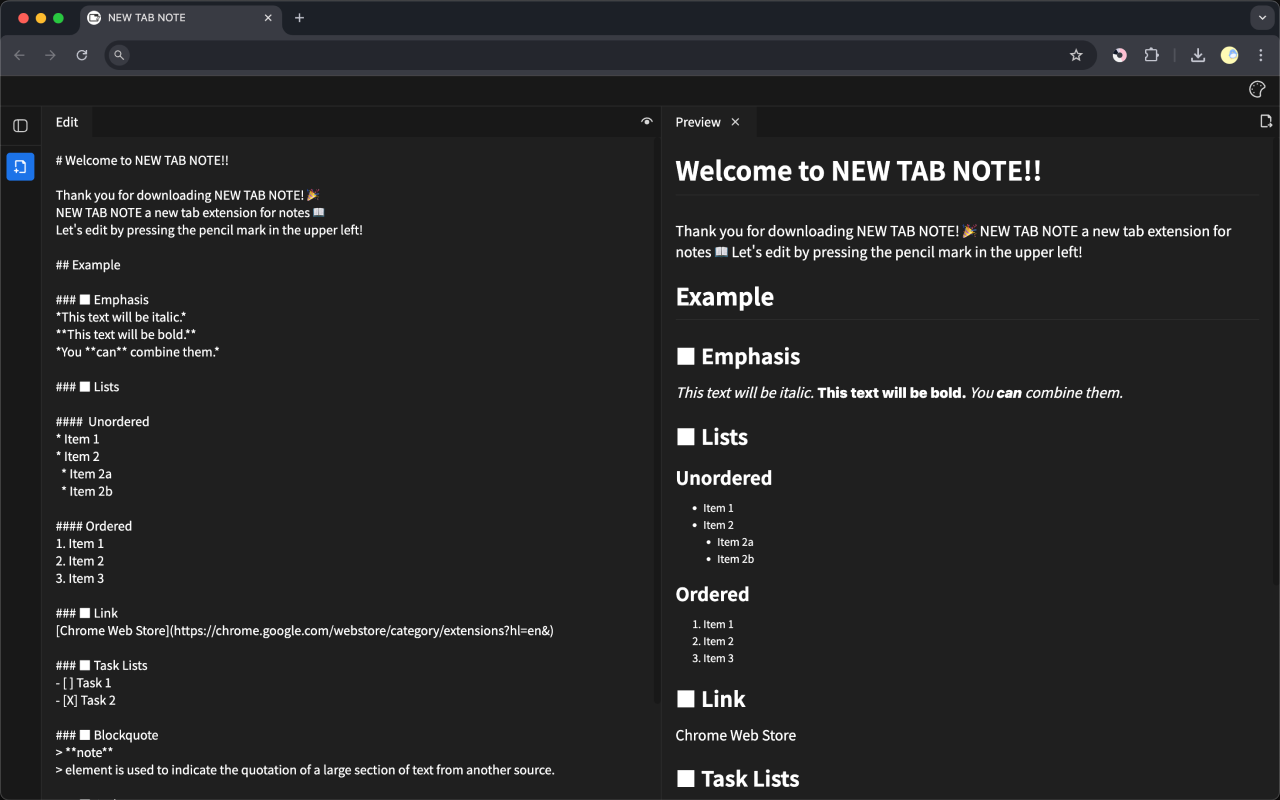 NEW TAB NOTE截图4