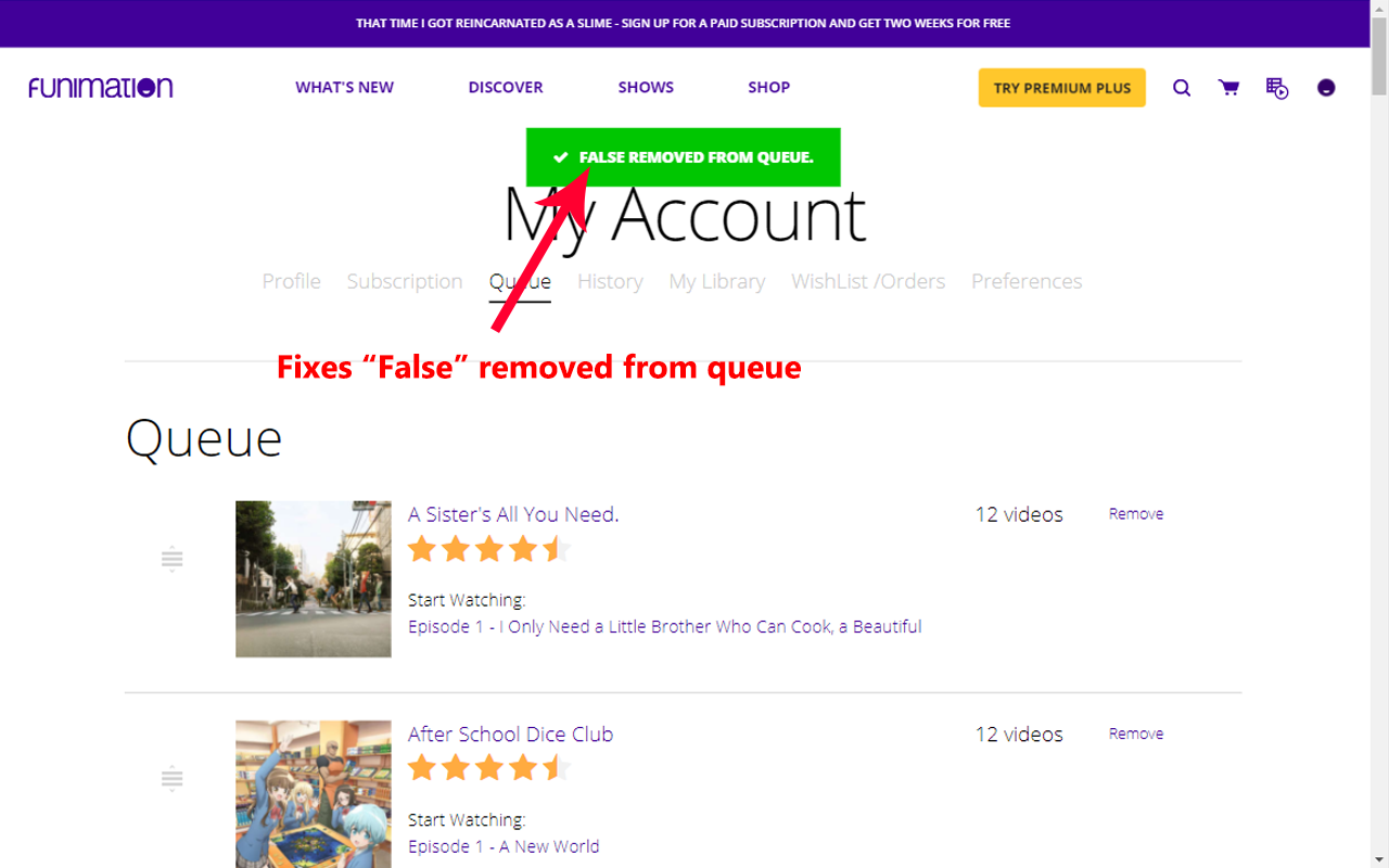 Funimation - Queue Fix截图2