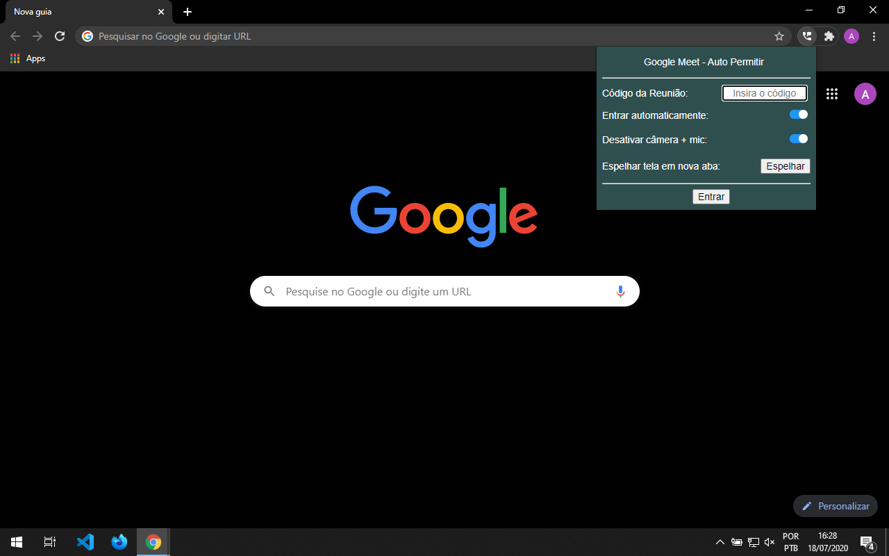 Google Meet - Auto Aceitar Convidados截图1