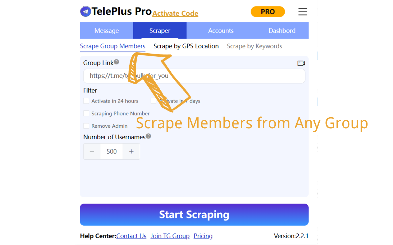 TG群发- 多账号群发器和采集器，Telegram电报协议号群发软件截图3