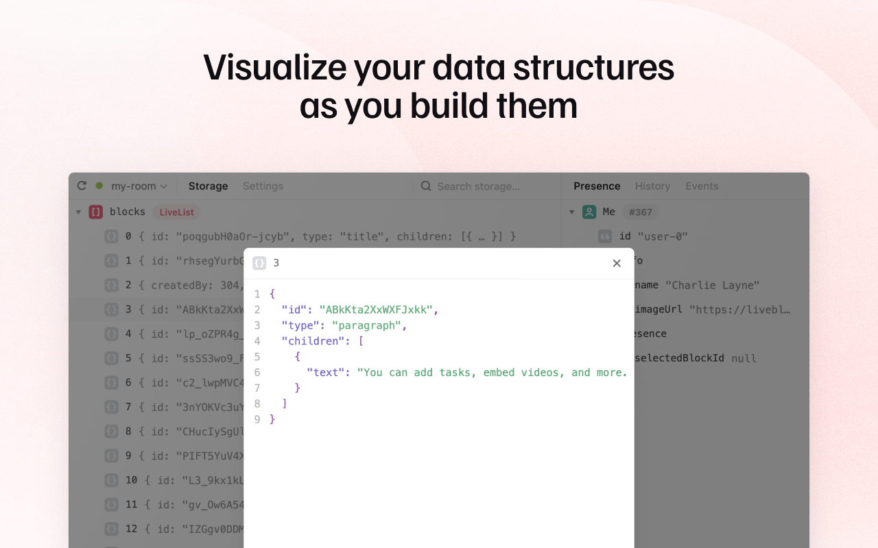 Liveblocks DevTools截图1