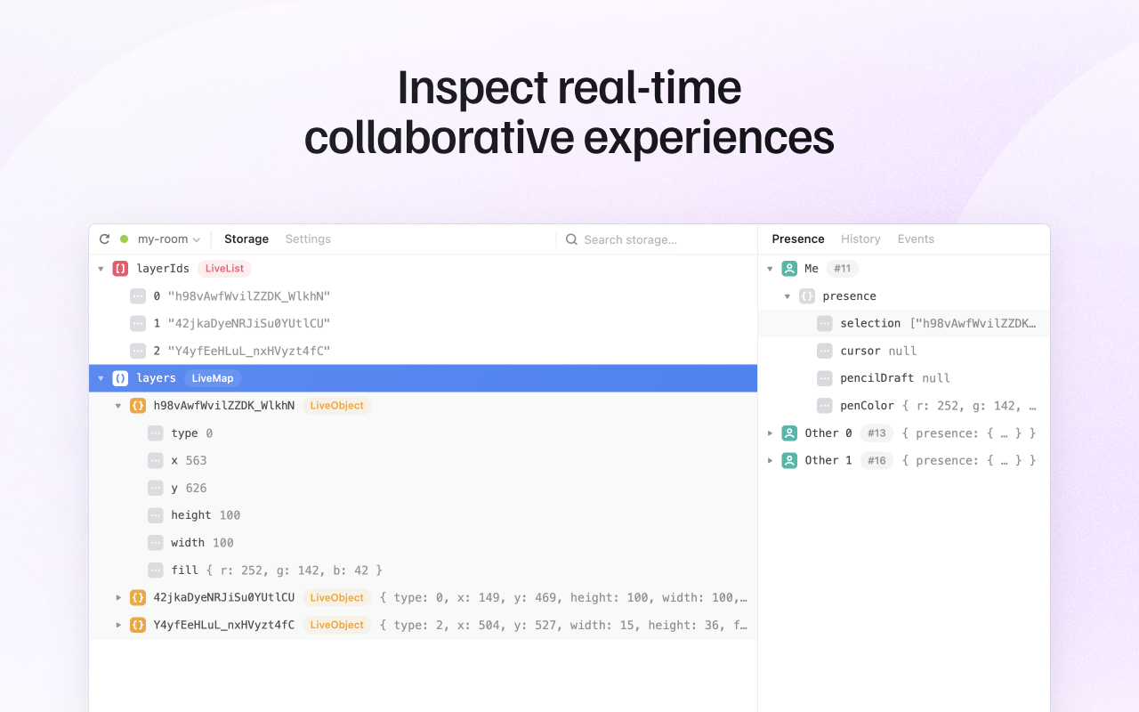 Liveblocks DevTools截图3