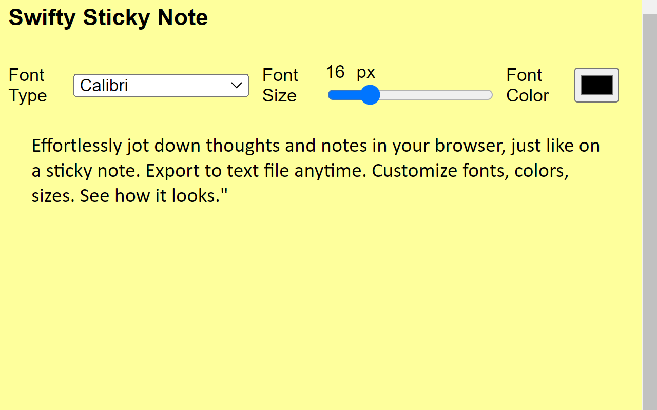 Swifty Sticky Note截图1