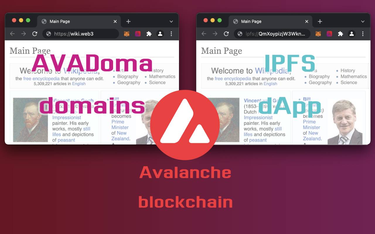 AVADoma - Domains for IPFS, AVAX Wallet截图1