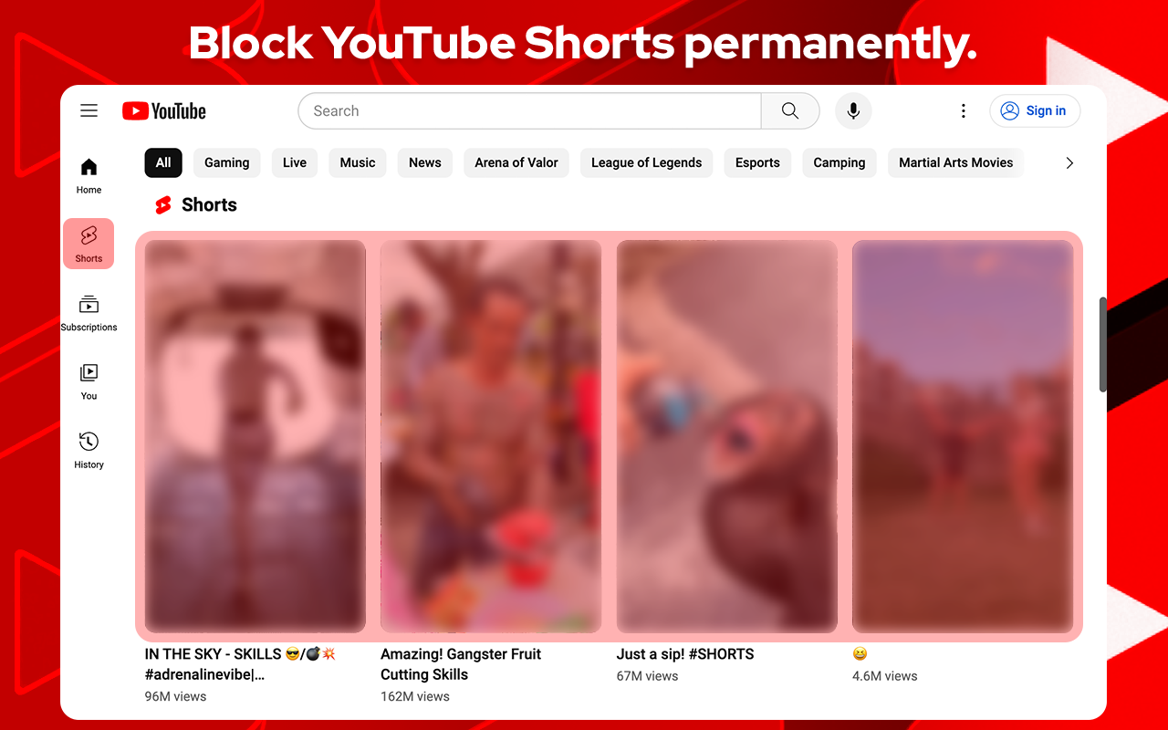 Youtube shorts blocker截图1